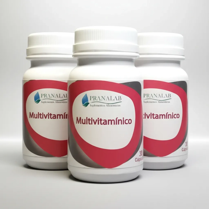 MULTIVITAMINICO PRANALAB PACK 3 FRASCOS 90 CÁPSULAS - 1