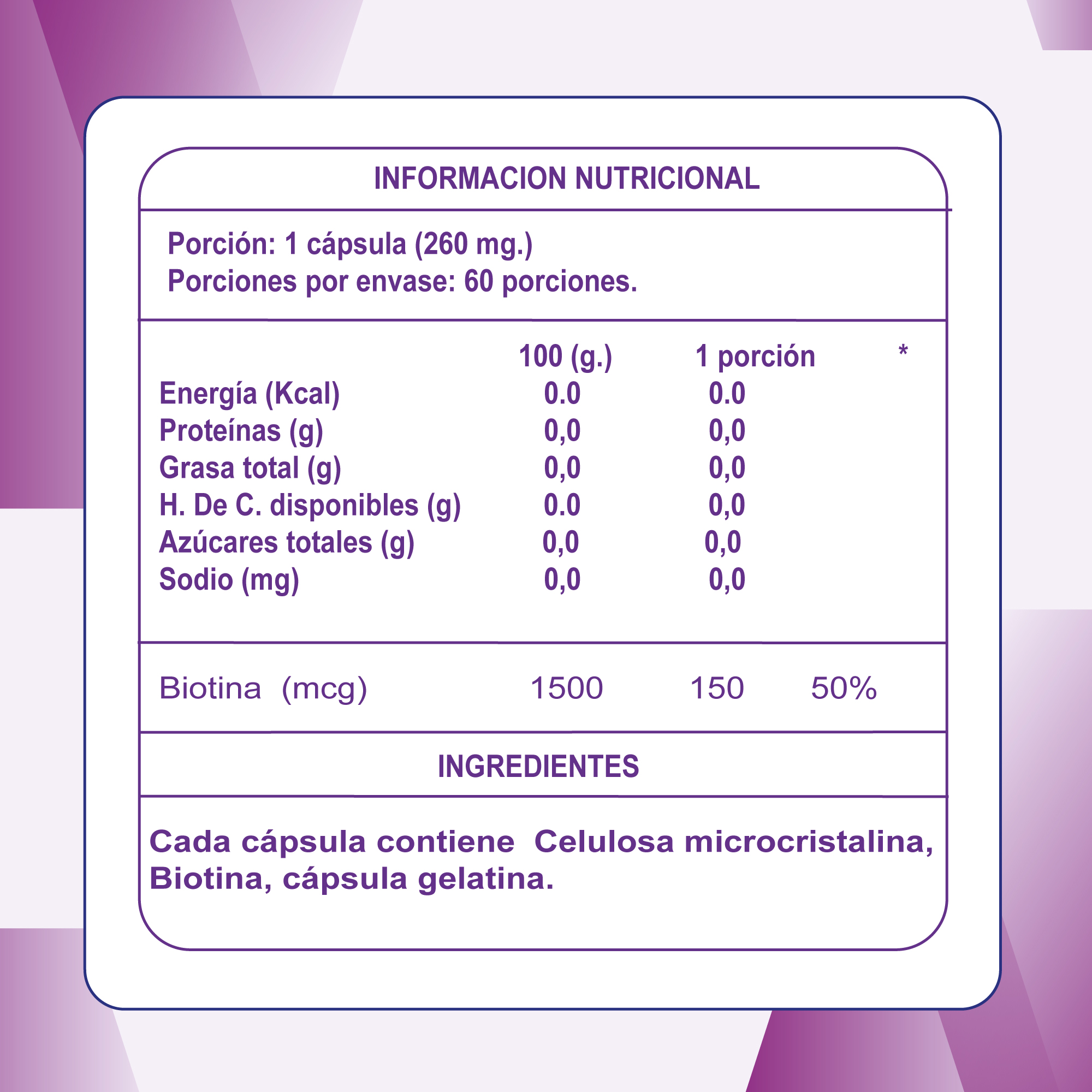 BIOTINA 150 MCG PARA CABELLO Y UÑAS 3 FRASCOS 180 CAPSULAS - 5