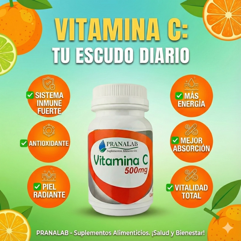 VITAMINA C 500MG PACK 3 FRASCOS 180 CÁPSULAS - 2