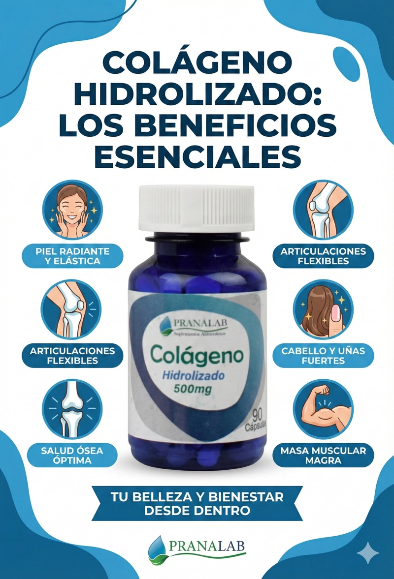 COLAGENO HIDROLIZADO 500MG PACK 3 FRASCOS 270 CAPSULAS - 5