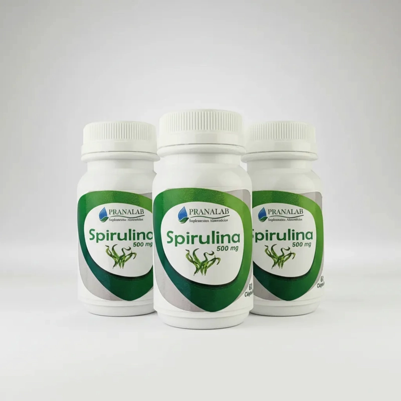 SPIRULINA 500MG PACK 3 FRASCOS 180 CAPSULAS - 5