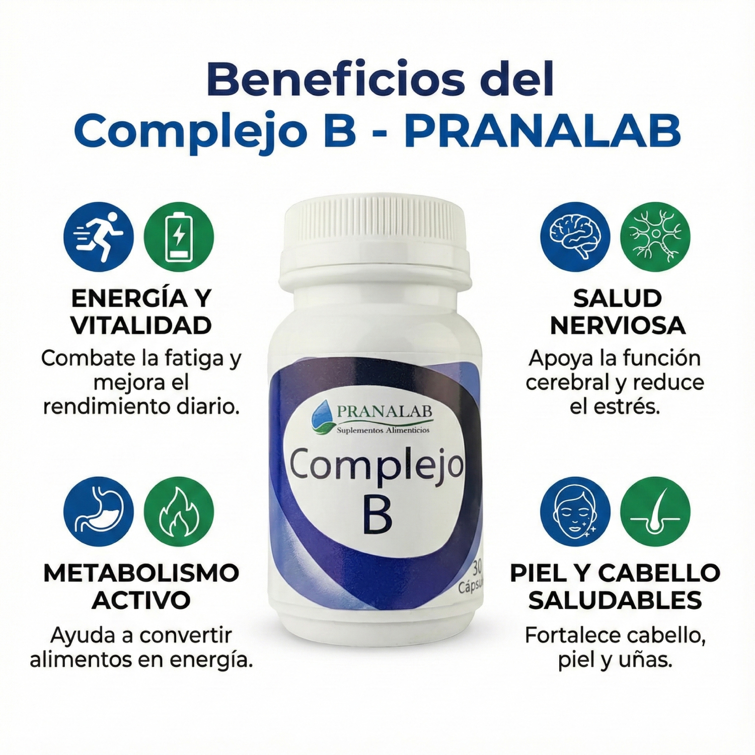 COMPLEJO B VITAMINAS PACK 3 FRASCOS 90 CÁPSULAS - 3