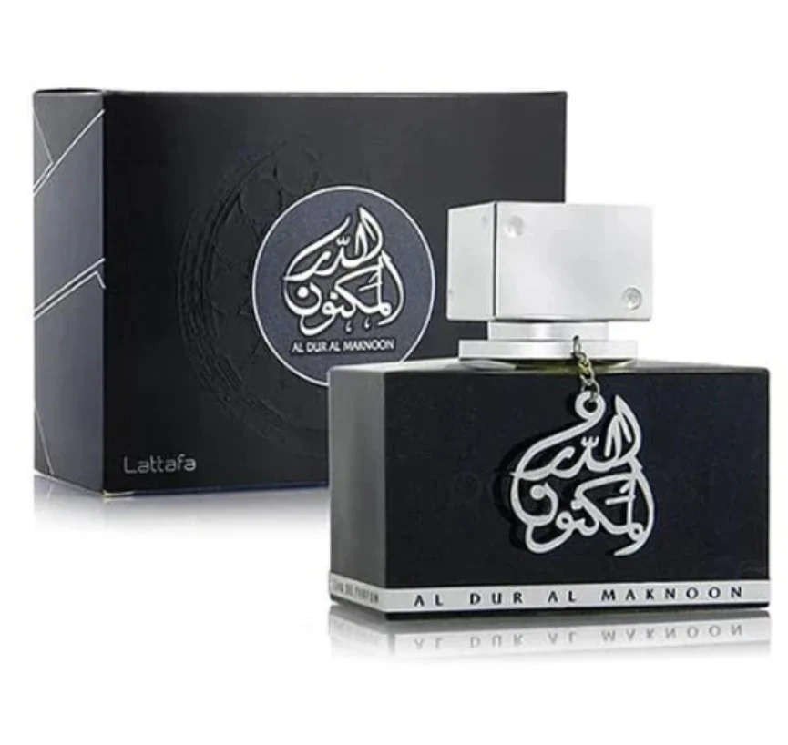 Perfume Unisex Lattafa Al Dur Maknoon Silver EDP 100ML – Amaderado Oriental - 1