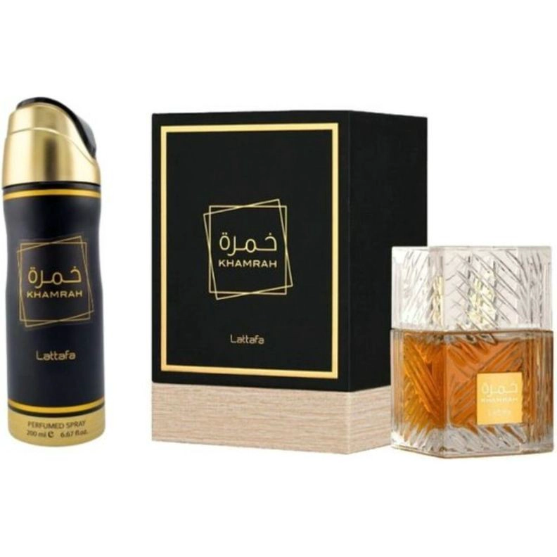 SET  LATTAFA KHAMRAH EDP 100ML + DEO 200ML UNISEX - 2