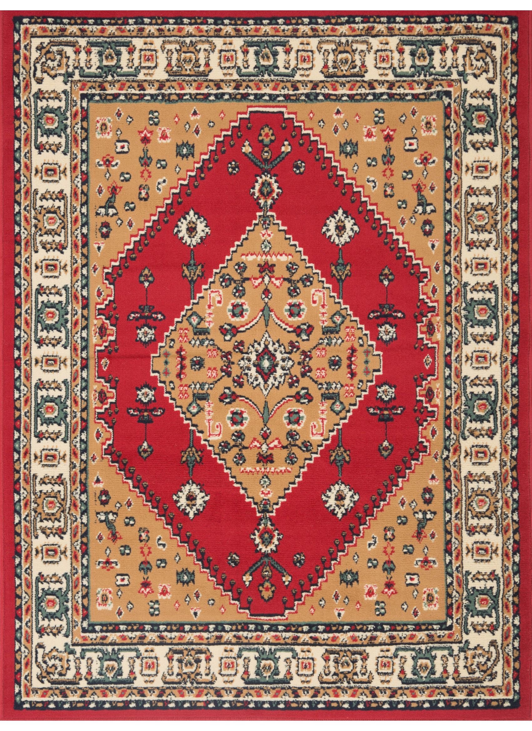 BAJADA CAMA CANNON AZALEA ROJO CLÁSICA TRADICIONAL 50 X 90 CM - 1