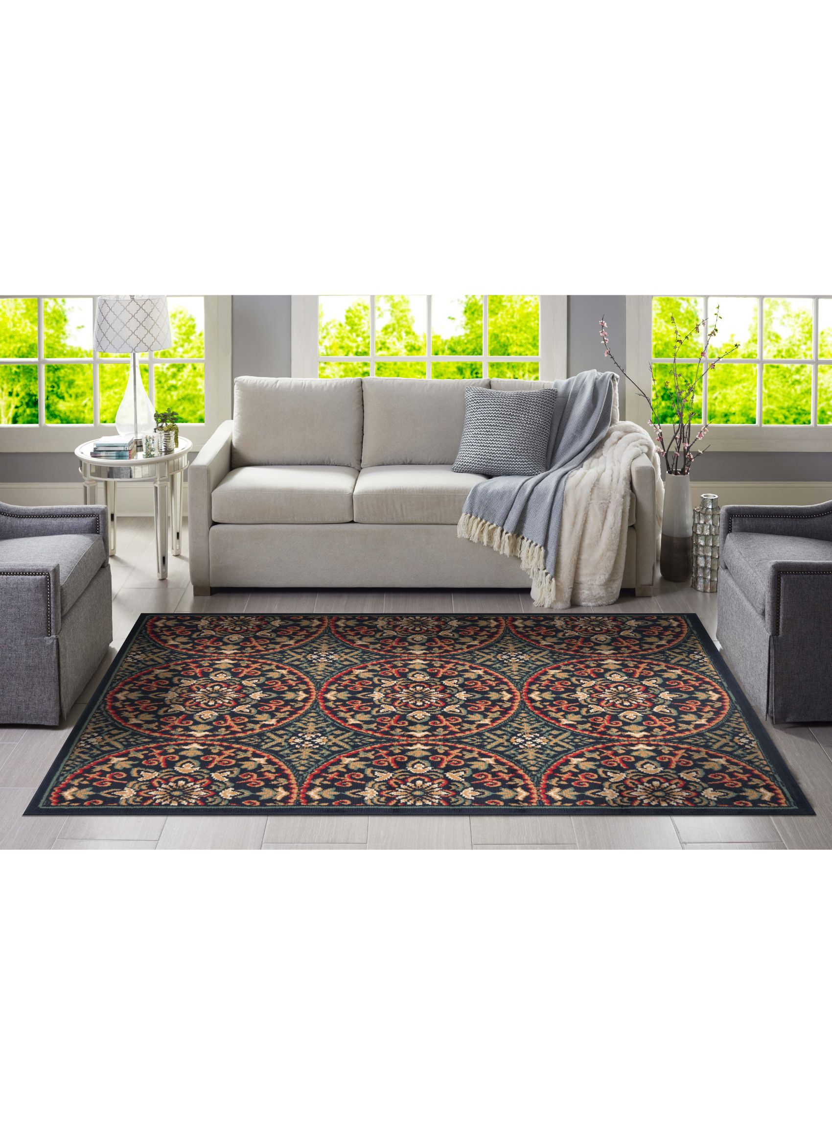 BAJADA CAMA CANNON JAZMIN CLÁSICA TRADICIONAL NEGRO 50 X 90 CM - 2