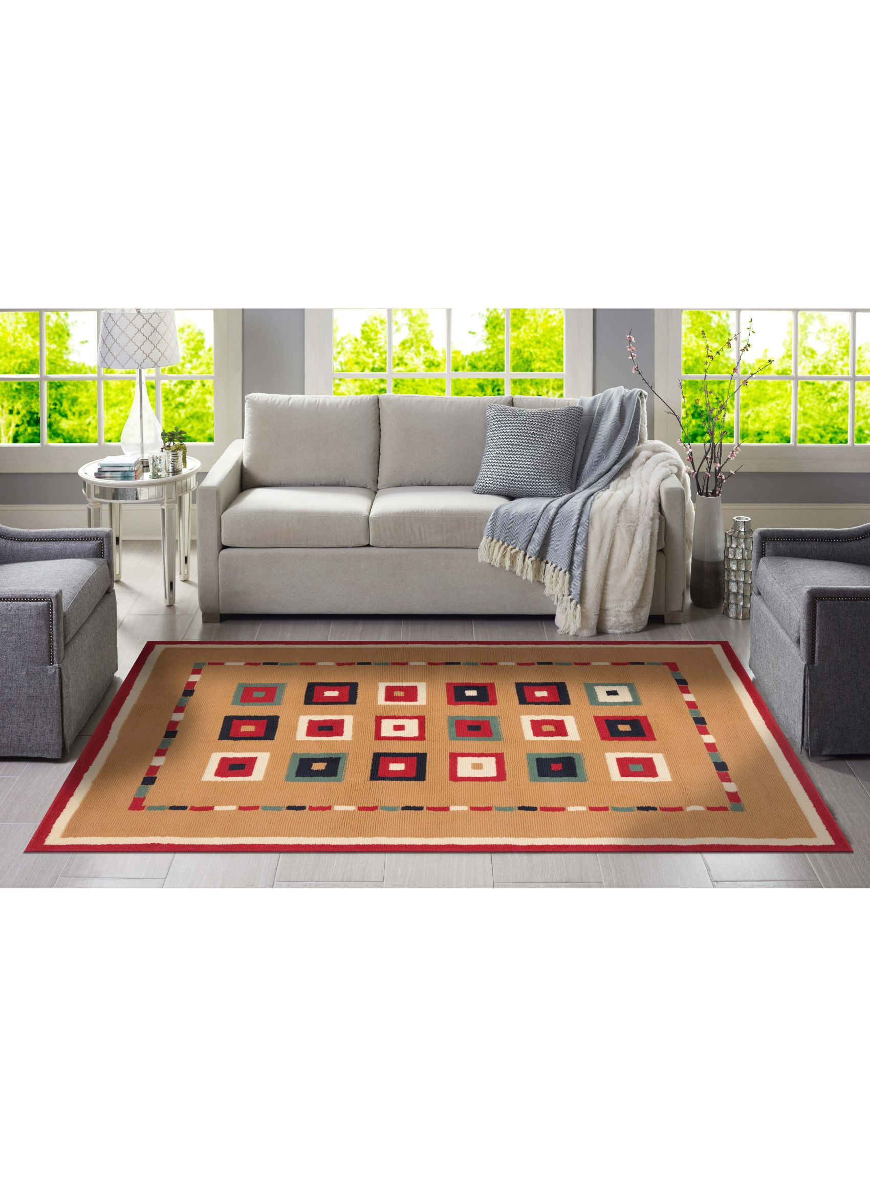 ALFOMBRA CANNON LIRIO CLÁSICA TRADICIONAL BEIGE 133 X 180 CM - 2