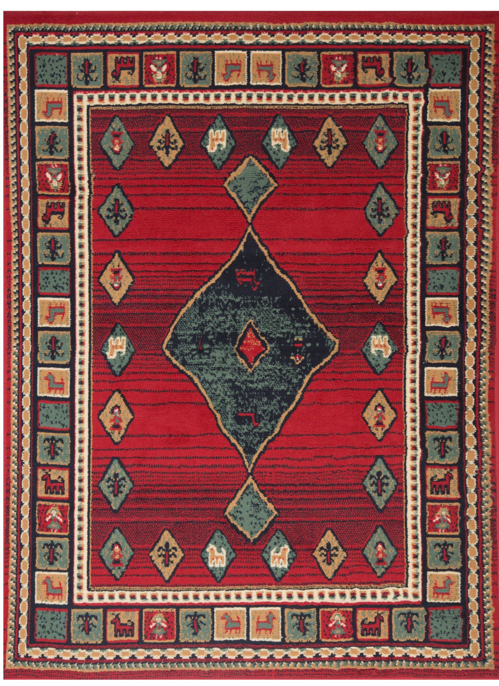 ALFOMBRA CANNON ZINNIA CLÁSICA TRADICIONAL ROJO 133 X 180 CM - 1