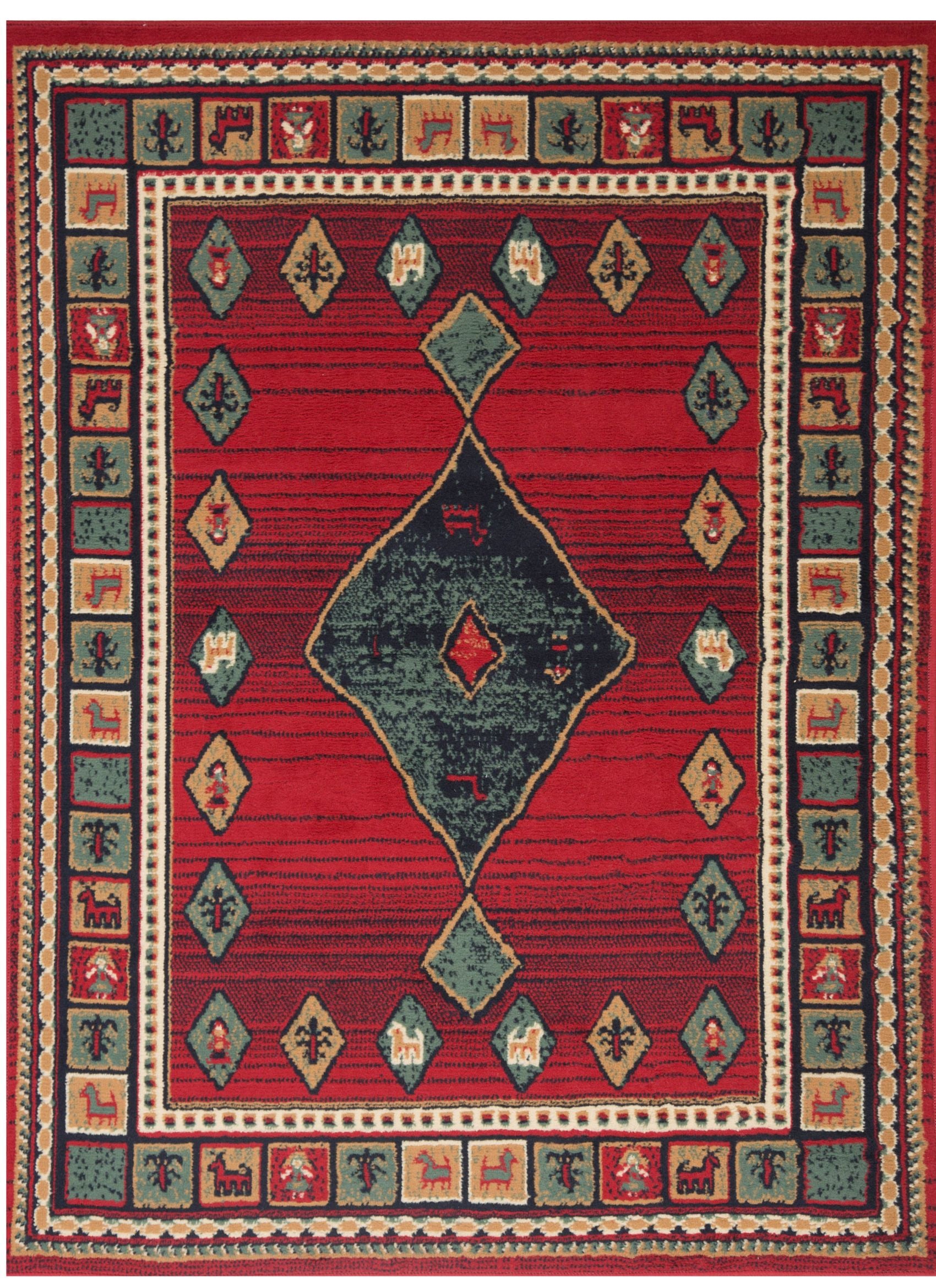 ALFOMBRA CANNON ZINNIA CLÁSICA TRADICIONAL ROJO 150 X 200 CM - 1