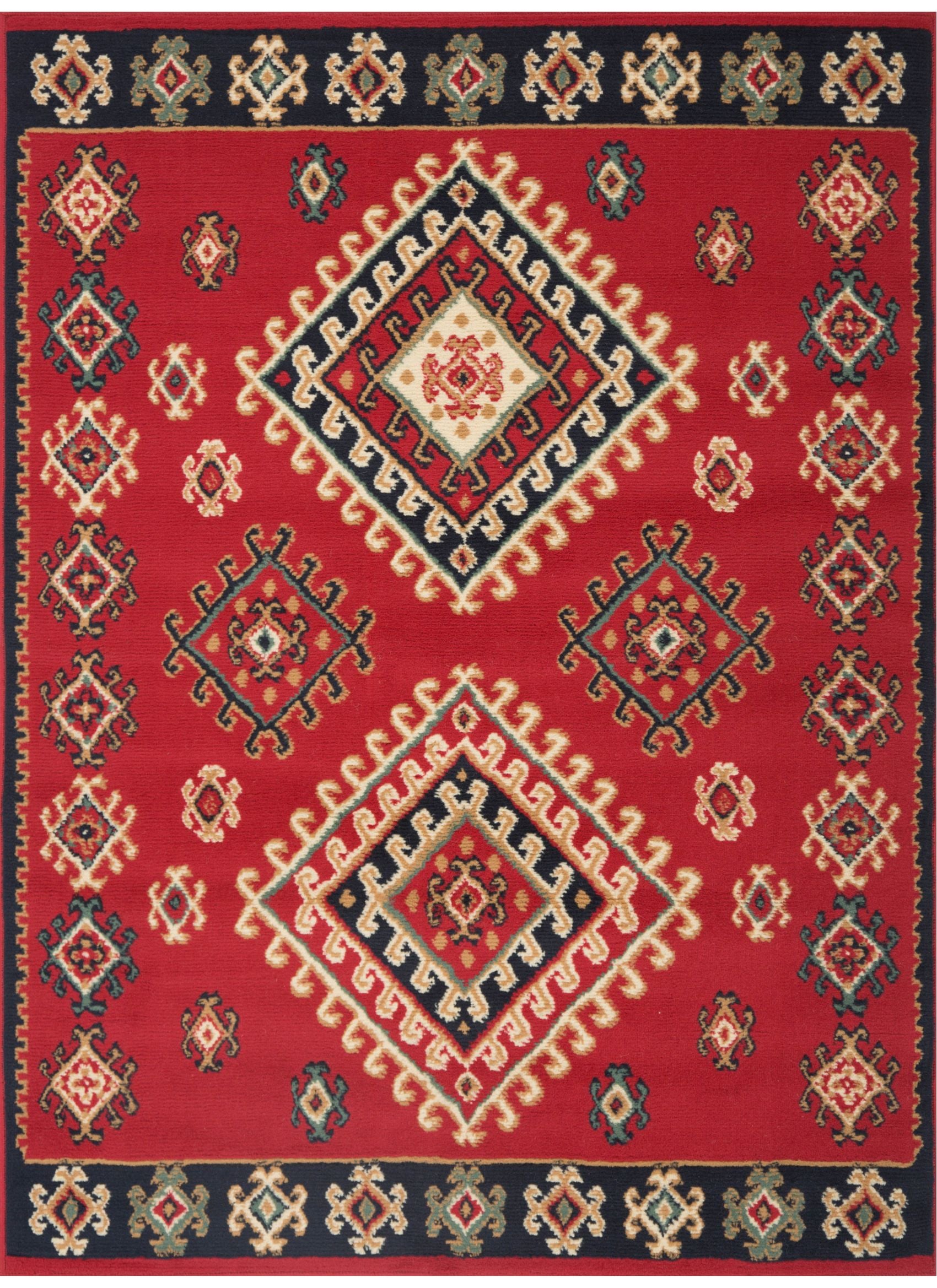 ALFOMBRA CANNON FRESIA CLÁSICA TRADICIONAL ROJO 133 X 180 CM - 1