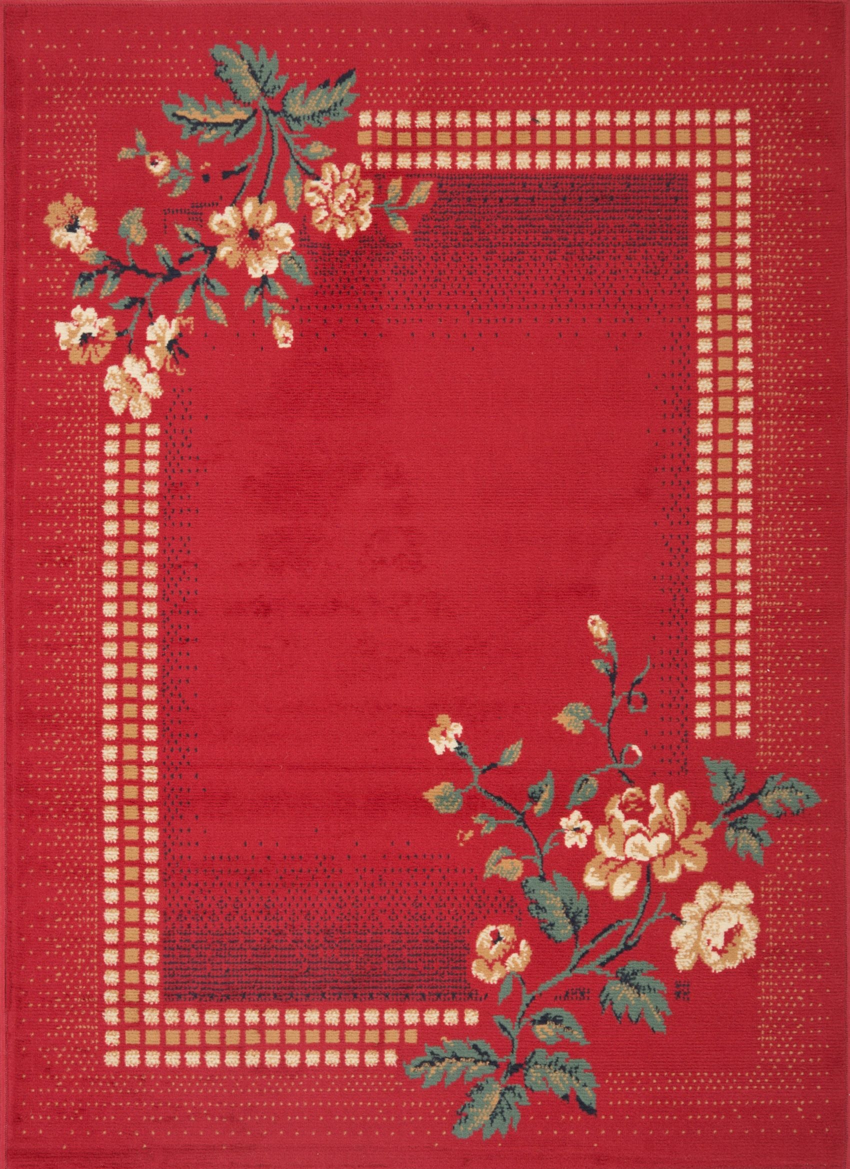 ALFOMBRA CANNON HORTENSIA CLÁSICA TRADICIONAL ROJO 200 X 290 CM - 1