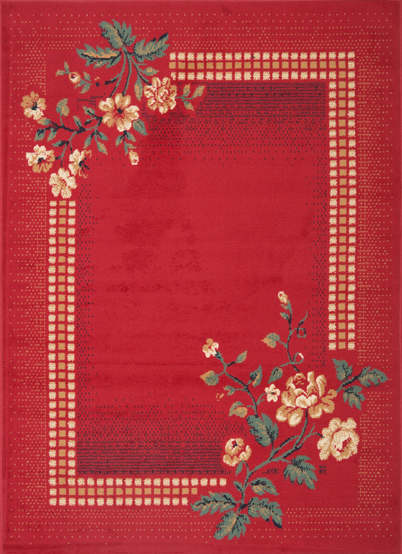 ALFOMBRA CANNON HORTENSIA CLÁSICA TRADICIONAL PASILLO ROJO 57 X 200 CM - 1