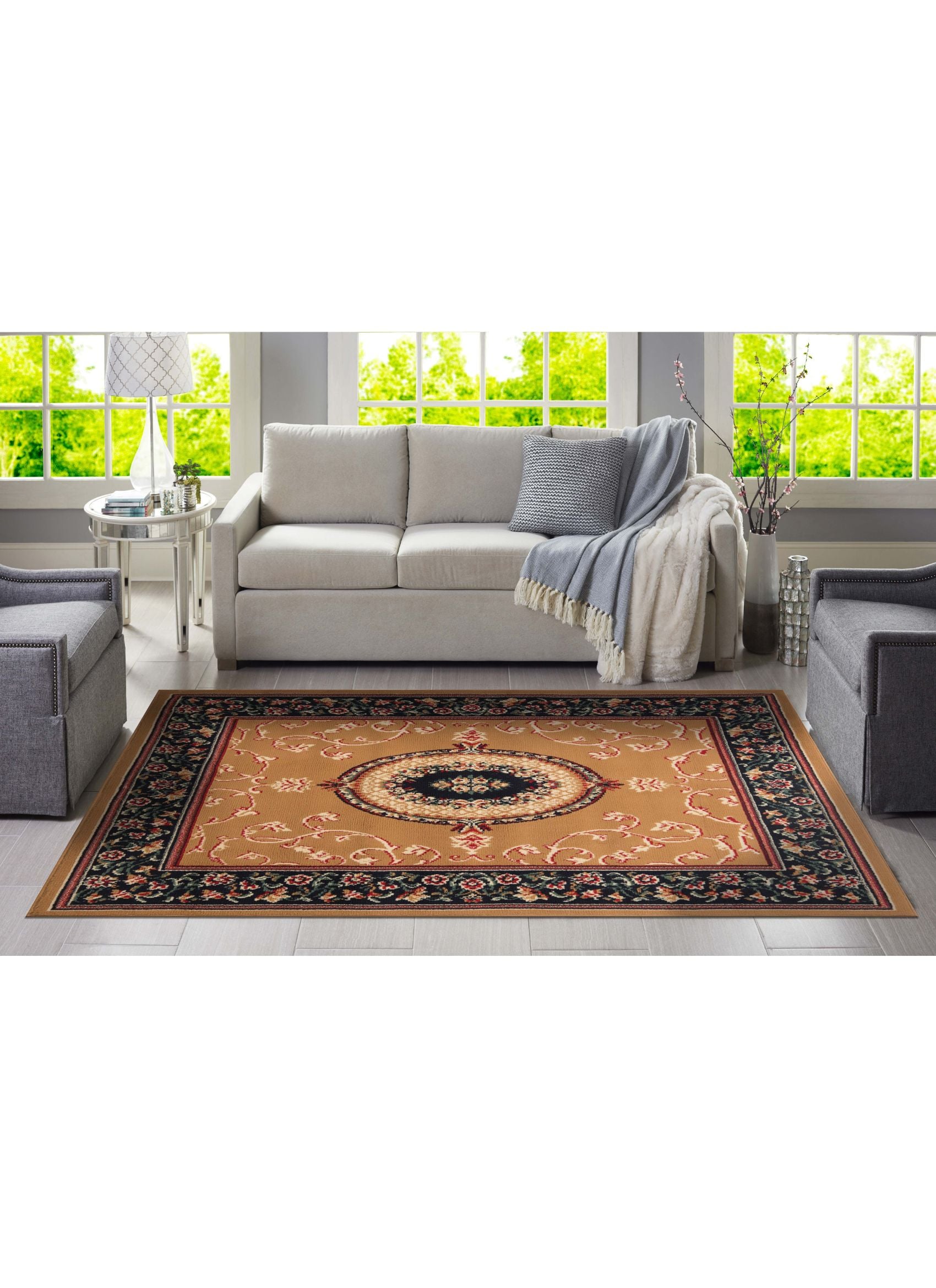 ALFOMBRA CANNON CAMELIA CLÁSICA TRADICIONAL BEIGE 150 X 200 CM - 2