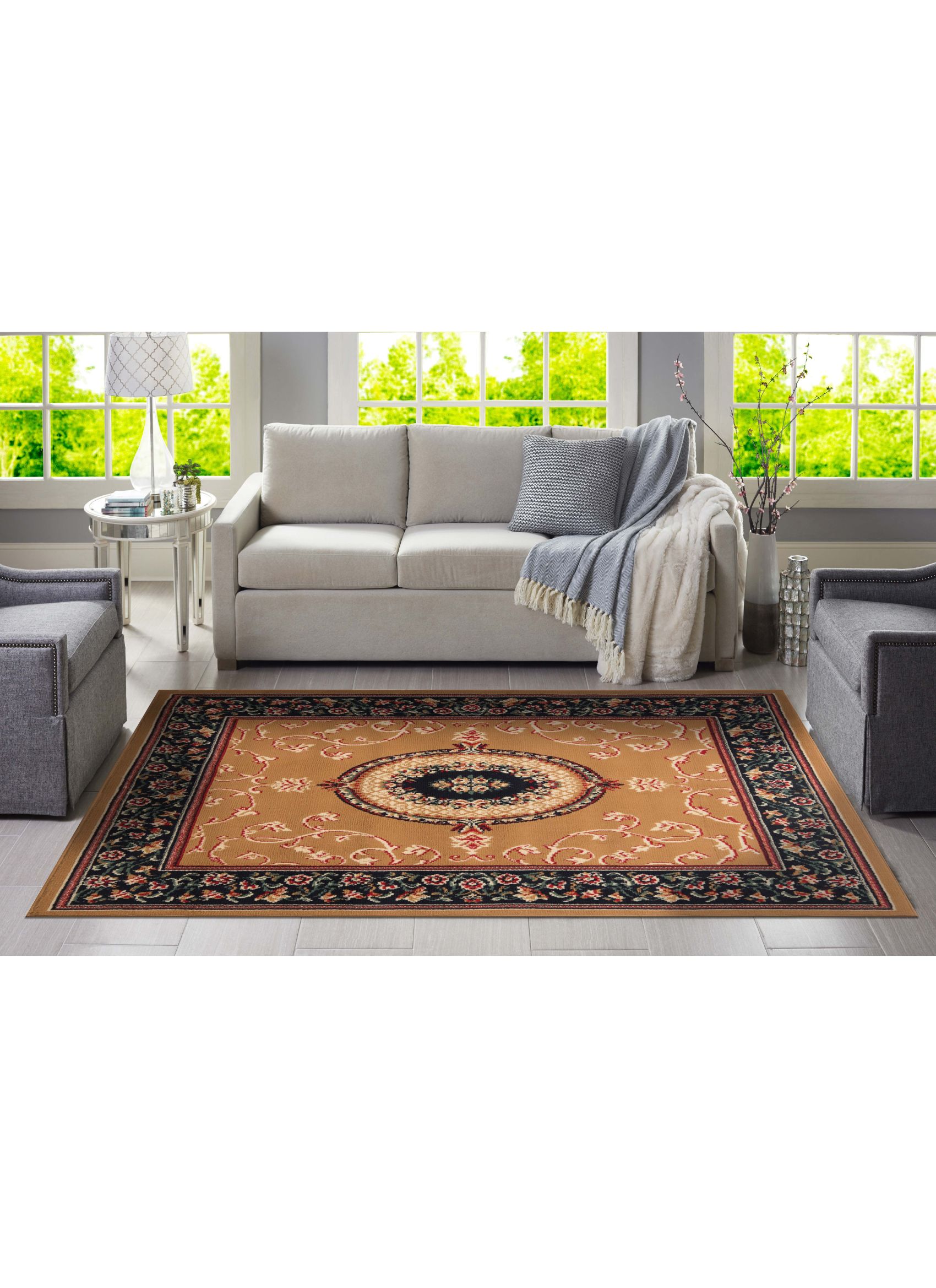 BAJADA CAMA CANNON CAMELIA CLÁSICA TRADICIONAL BEIGE 50 X 90 CM - 2