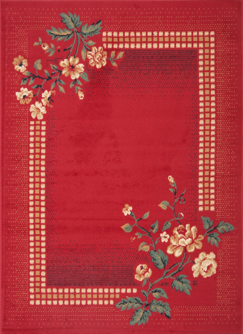 ALFOMBRA HORTENSIA ROJO 133X180 - 1