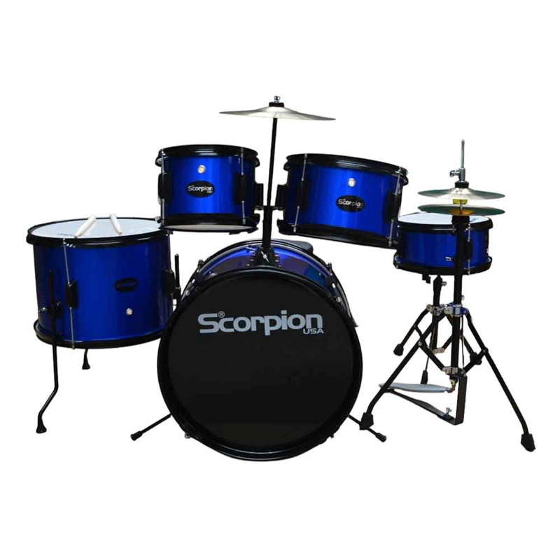 BATERIA JUNIOR 5PCS PLATILLO + PISO AZUL SCB-5A SCORPION - 1