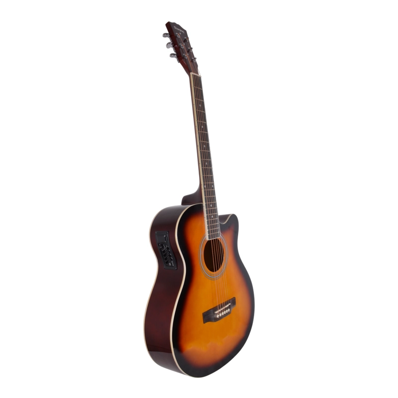GUITARRA ELECTROACUSTICA SUNBURST CUERDAS METALICAS SCG-521EQ/SB SCORPION - 1