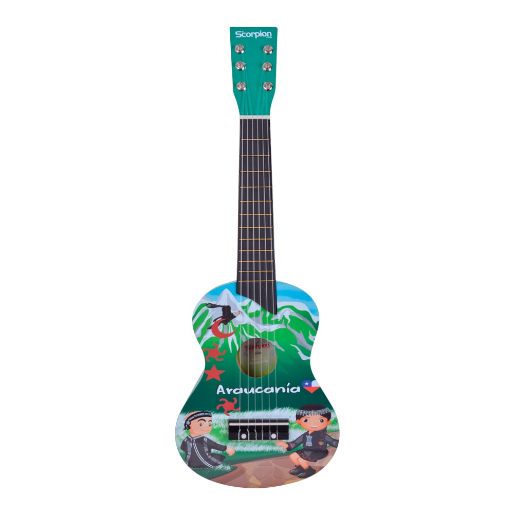 GUITARRA NIÑO 25 PULGADAS MOD.ARAUCANIA COLOR VERDE SCORPION - 1