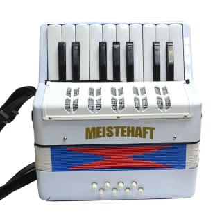 ACORDEON NIÑO 8 BAJOS EN COLOR BLANCO MT-3020 MEISTEHAFT - 1