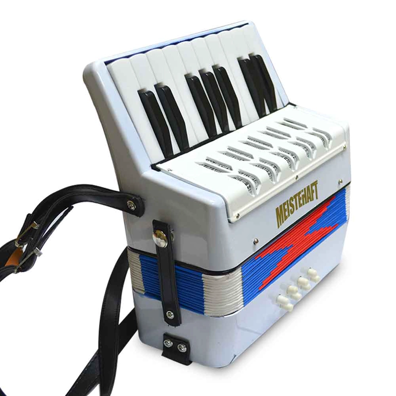 ACORDEON NIÑO 8 BAJOS EN COLOR BLANCO MT-3020 MEISTEHAFT - 2