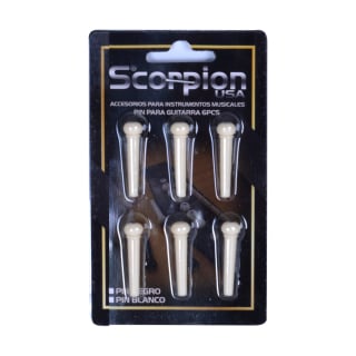 PIN SCORPION BLANCO P/GUITARRA 6 PCS - 1