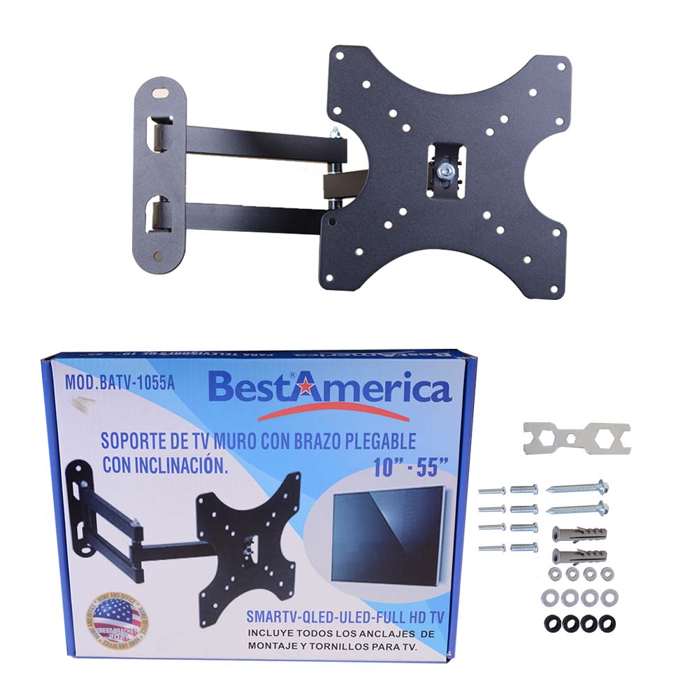 SOPORTE TV MURO ARTICULADO 10'-55' 30KG, BESTAMERICA - 4