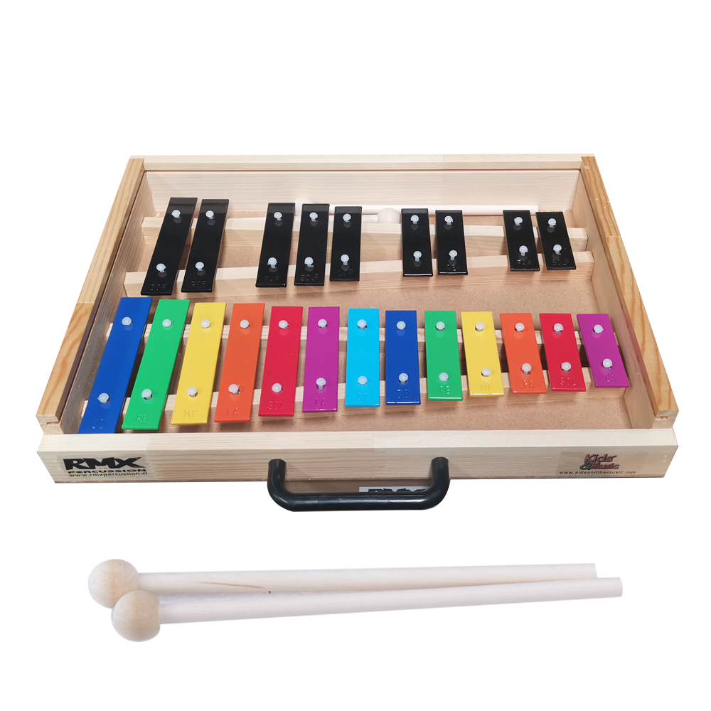 METALOFONO 22 NOTAS COLOR CON CAJA RMX - 1