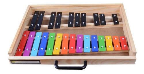 METALOFONO 25 NOTAS COLOR CAJA DE MADERA RMX - 2