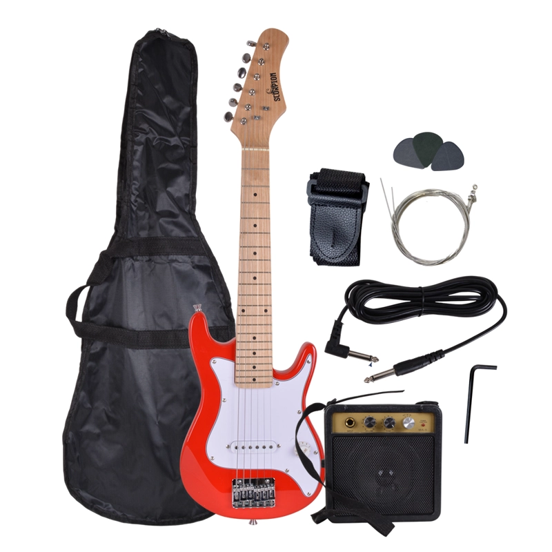 PACK SCORPION GUITARRA ELECTRICA NIÑO COLOR ROJO - 1