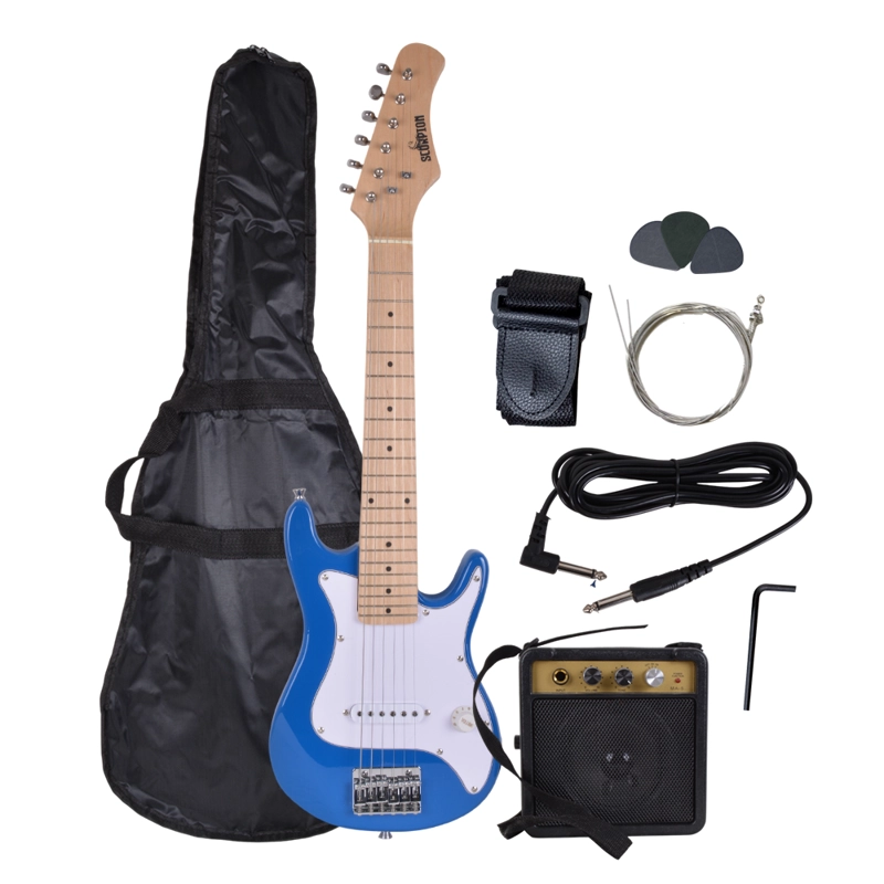 PACK SCORPION GUITARRA ELECTRICA NIÑO COLOR AZUL - 1