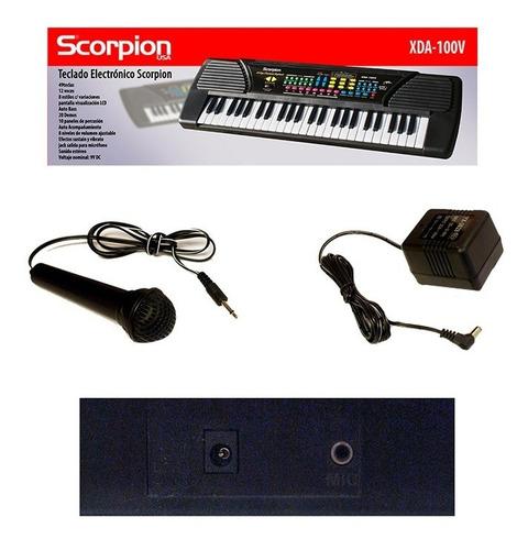 TECLADO ELECTRONICO SCORPION 49 TECLAS - 2