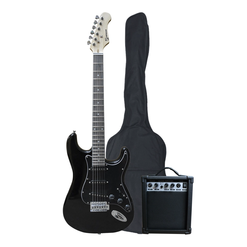 PACK CIPRIANI GUITARRA ELECTRICA NEGRO POLLUX-1 BK/BK - 1