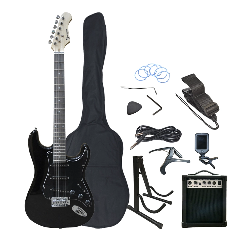 PACK CIPRIANI GUITARRA ELECTRICA NEGRO POLLUX-1 BK/BK - 5