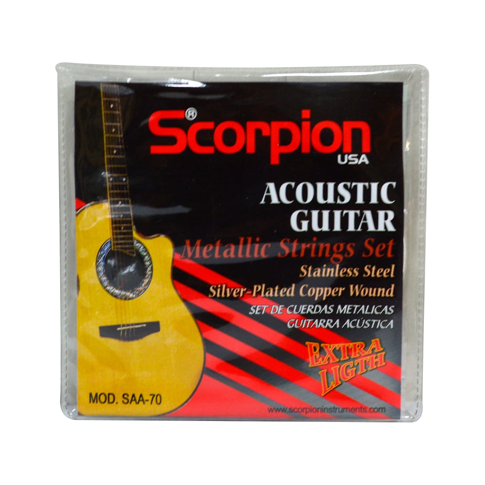 SET SCORPION CUERDA GUITARRA ACÚSTICA MODSAA-70 - 1