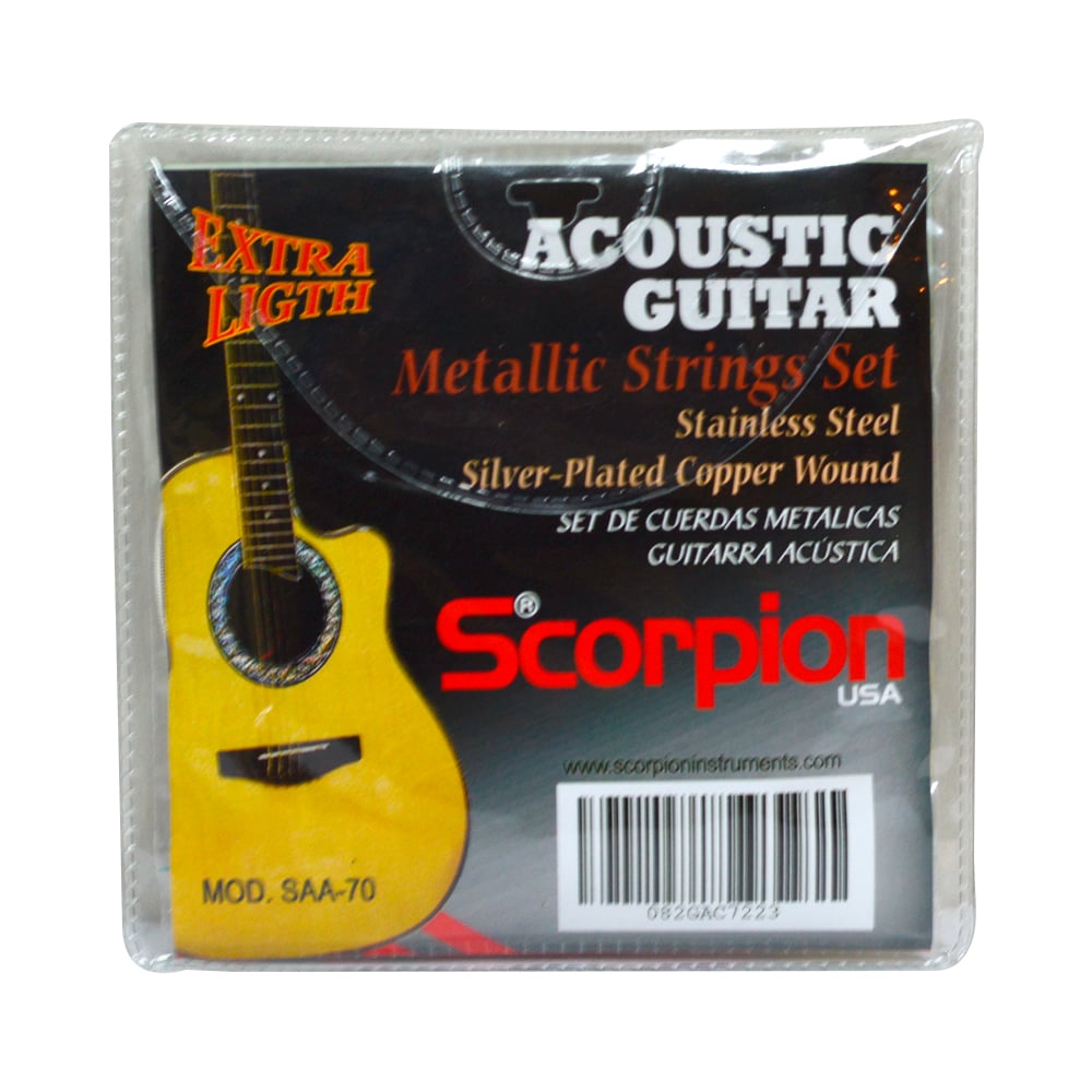 SET SCORPION CUERDA GUITARRA ACÚSTICA MODSAA-70 - 2