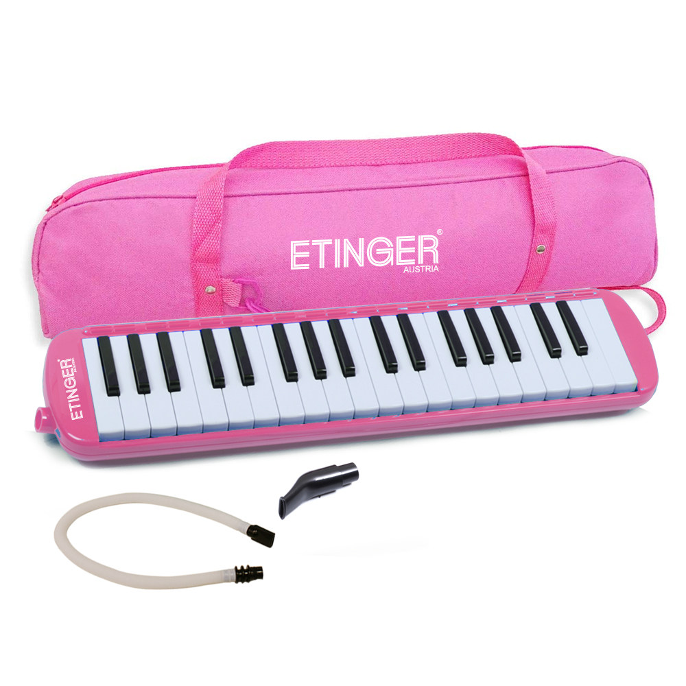 MELÓDICA ETINGER ROSADA 37 NOTAS CON FUNDA ERN-370/R - 1