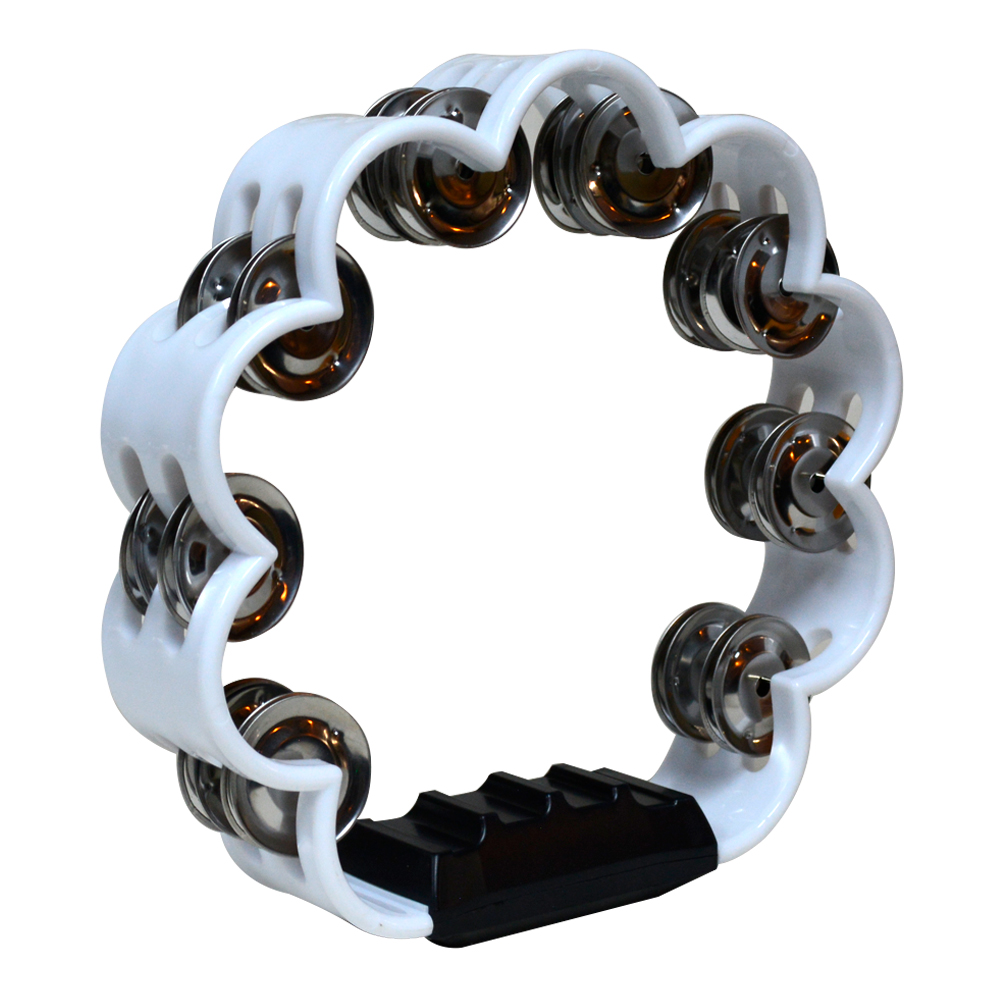PANDERO PLASTICO EN FORMA DE FLOR - BLANCO RMX - 2