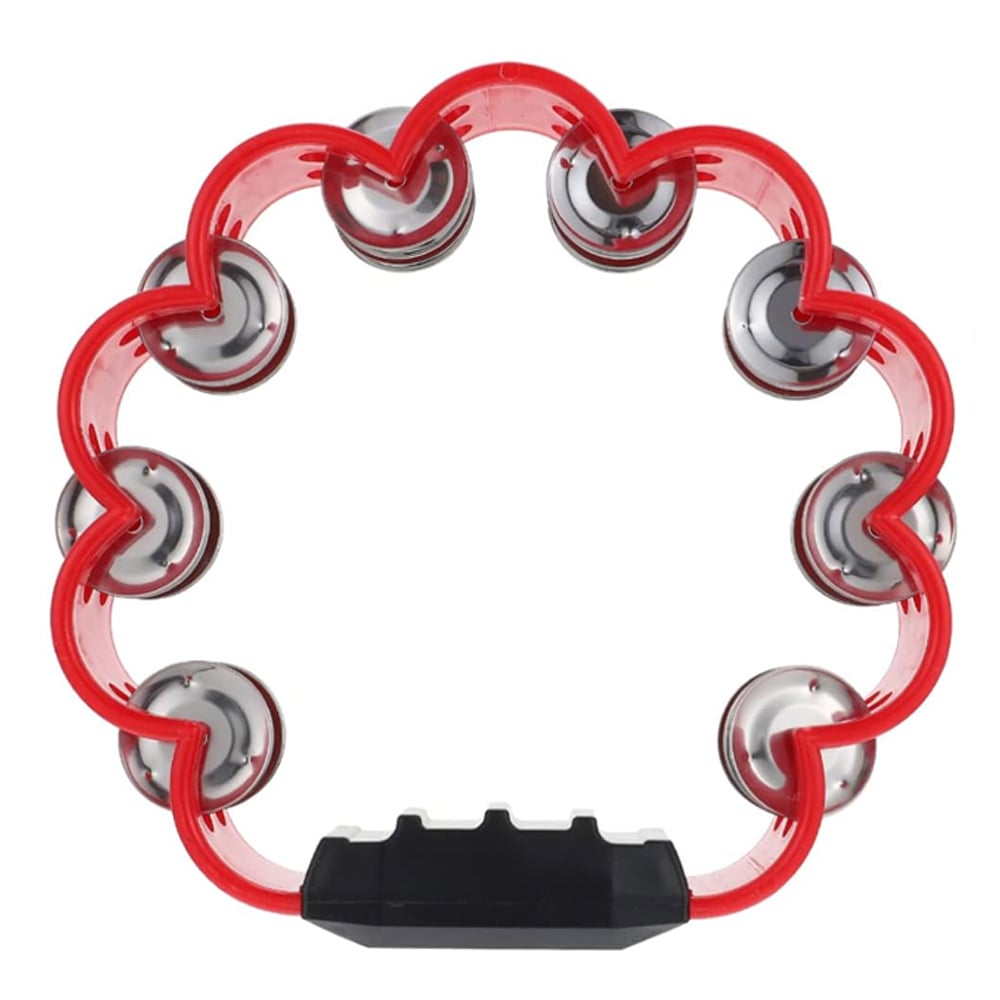 PANDERO PLASTICO EN FORMA DE FLOR - ROJO RMX - 2