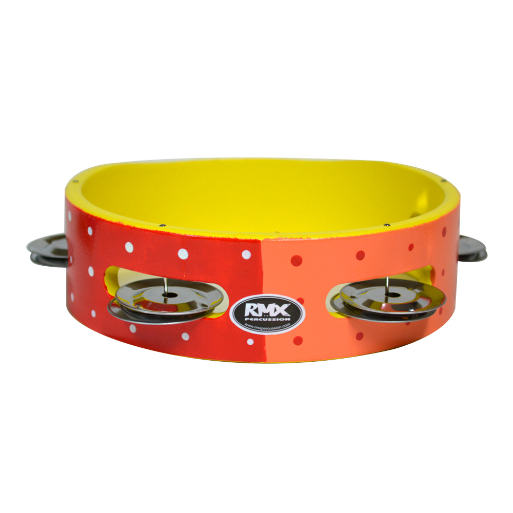 PANDERO RMX MADERA 6'' ROJO NARANJA - 2