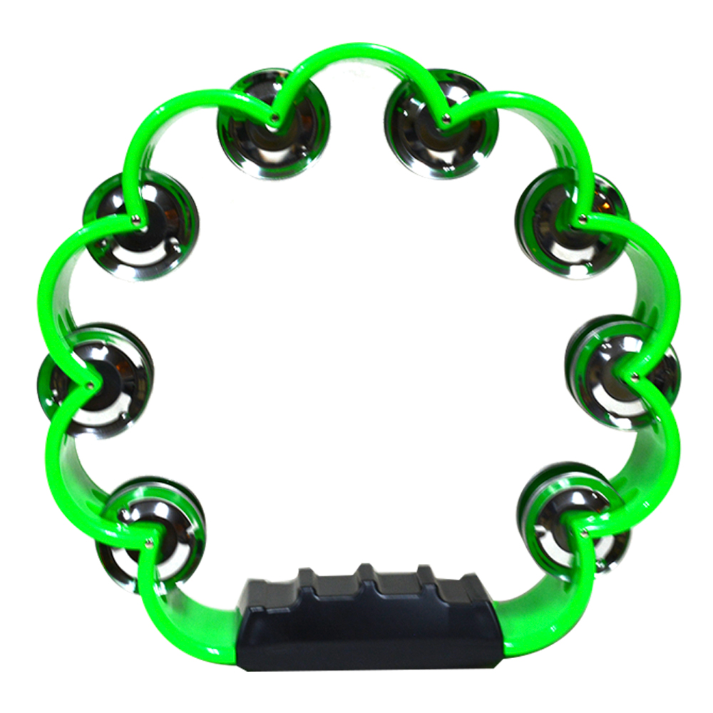 PANDERO PLASTICO EN FORMA DE FLOR - VERDE RMX - 1