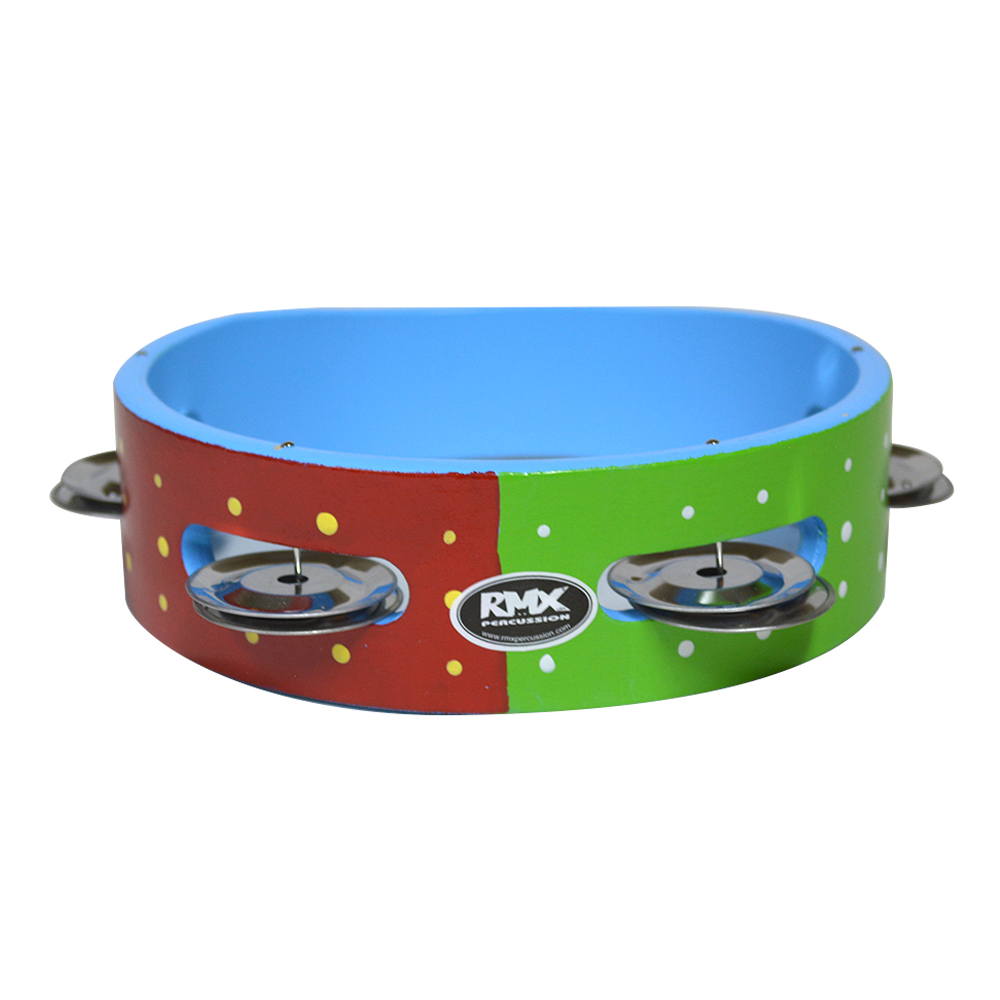 PANDERO RMX MADERA 6'' ROJO VERDE - 2
