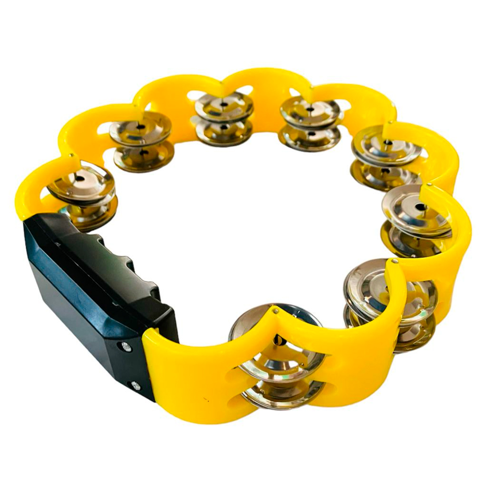PANDERO RMX PLÁSTICO EN FORMA FLOR AMARILLO - 2