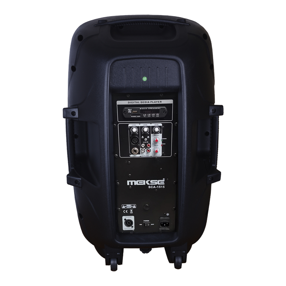 CAJA ACUSTICA ACTIVA 15' 300W 2 IN/ BT USB RADIO MP3 SCA-1515 MEKSE - 3