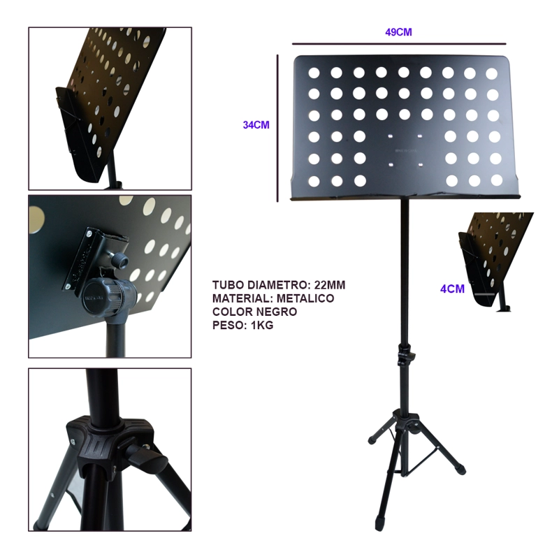 ATRIL PARTITURA NEGRO MOD.CWPA-80/BK CIPRIANI - 3