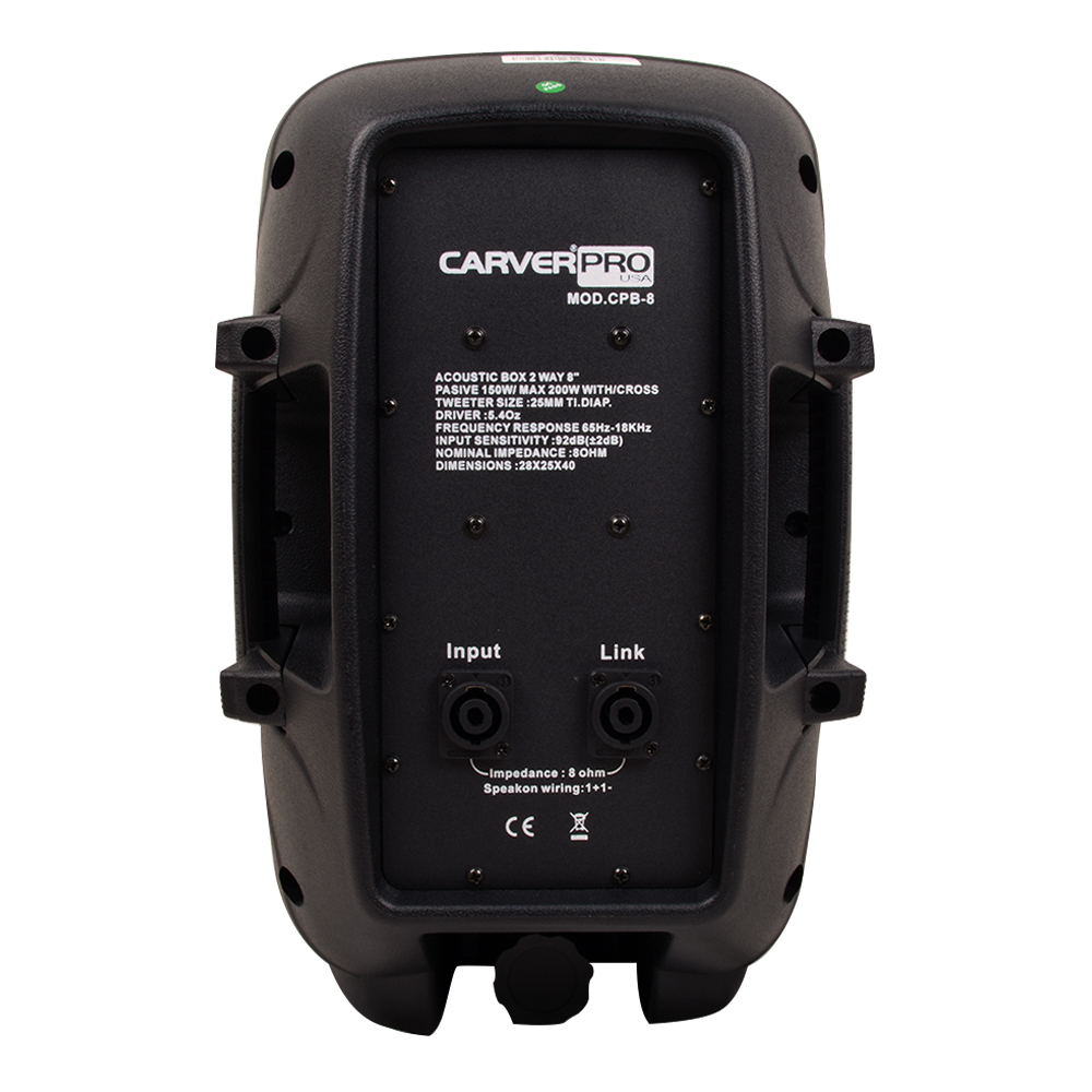 CAJA ACUSTICA PASIVA 8' 2 VIAS 200W MAX CPB-8 CARVERPRO - 2