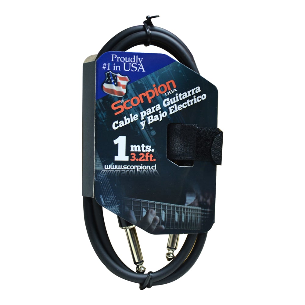 SCORPION CABLE SCORPION GUITARRA ELÉCTRICA 1 METRO PCTA-1250