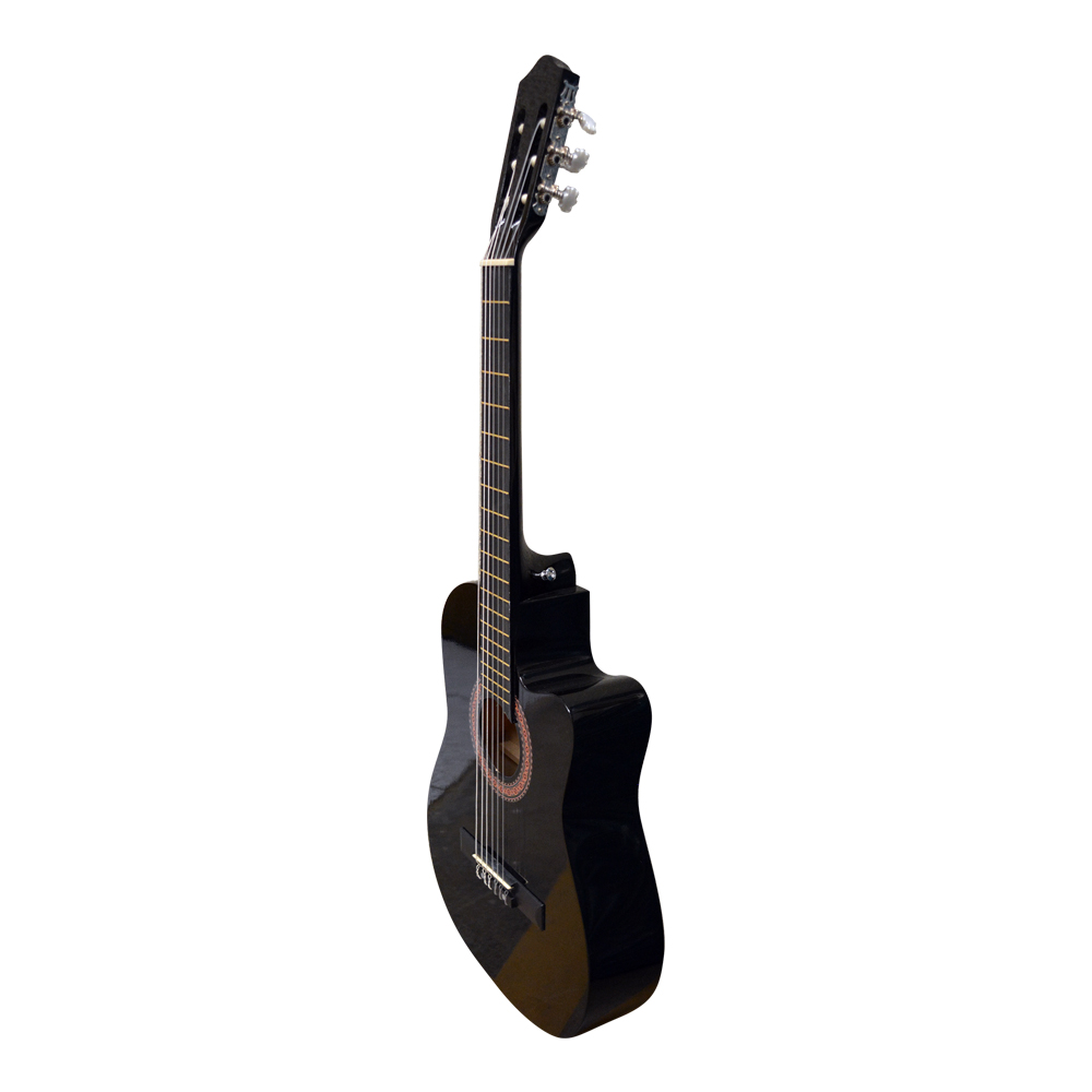 GUITARRA CUTAWAY 39 CUERDAS NYLON NEGRA ZARAGOZA - 2