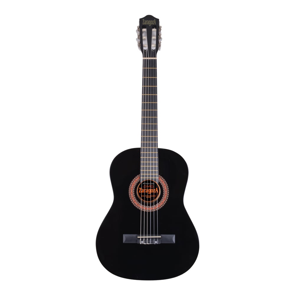 GUITARRA CLÁSICA 39 CUERDA DE NYLON NEGRA ZARAGOZA - 1