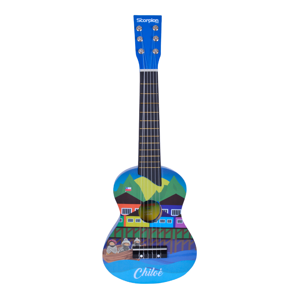 GUITARRA NIÑO 25 PULGADAS MOD.CHILOE COLOR AZUL SCORPION - 1