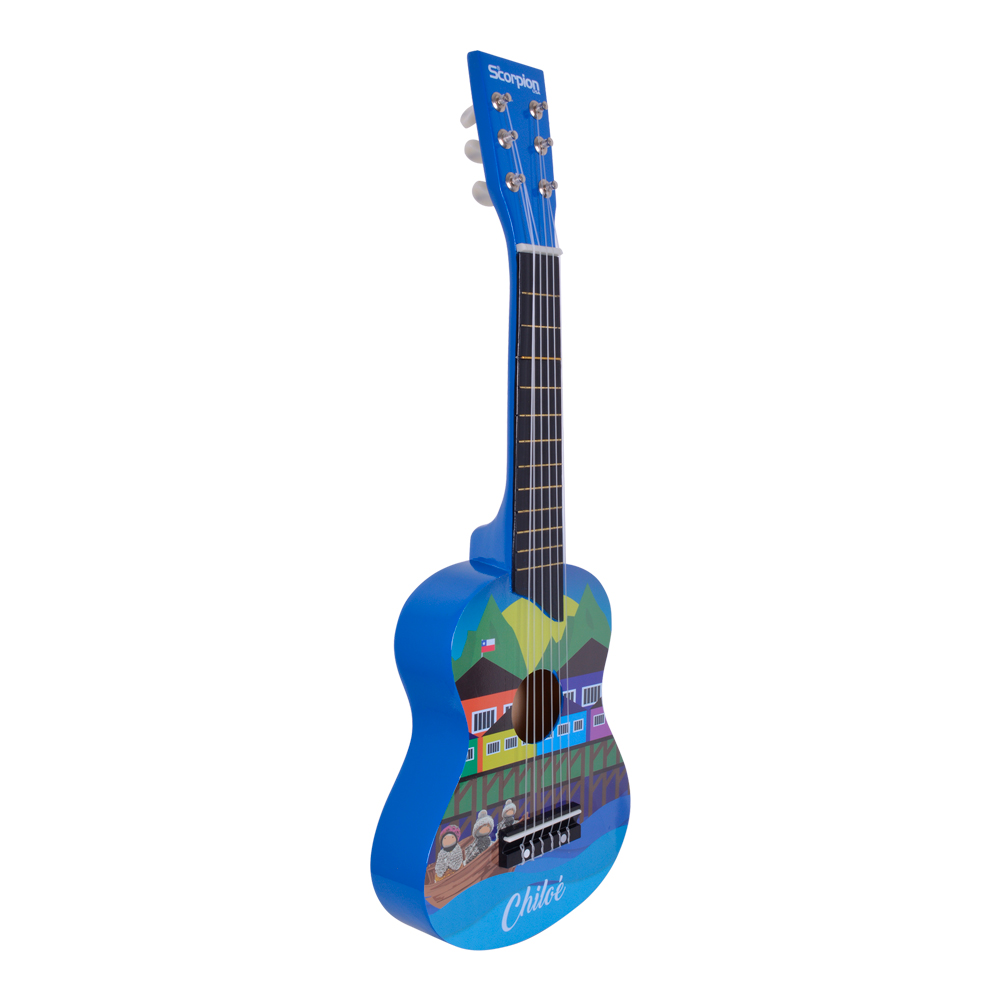 GUITARRA NIÑO 25 PULGADAS MOD.CHILOE COLOR AZUL SCORPION - 2